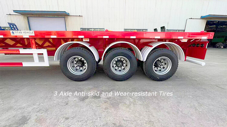 Tri Axle Container Flat Bed Trailer for Sale in Malawi