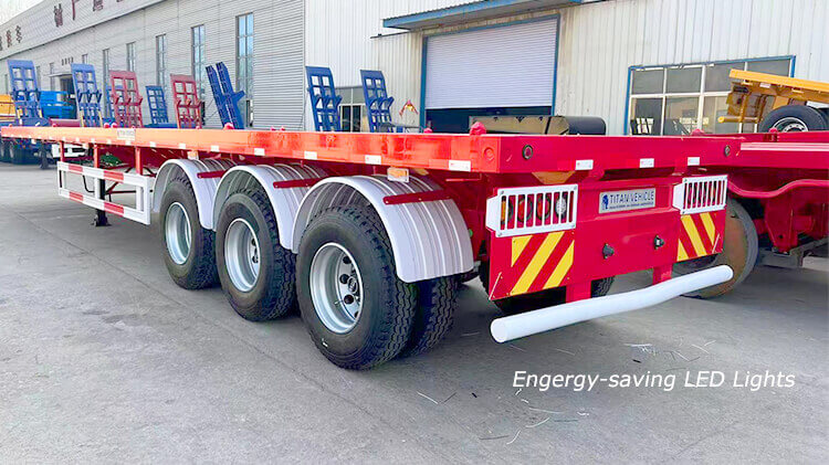 Tri Axle Container Flat Bed Trailer for Sale in Malawi