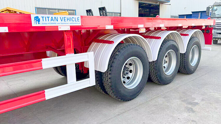 Tri Axle Container Flat Bed Trailer for Sale in Malawi
