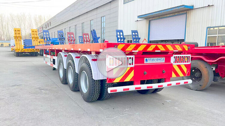 Tri Axle Container Flat Bed Trailer for Sale in Malawi