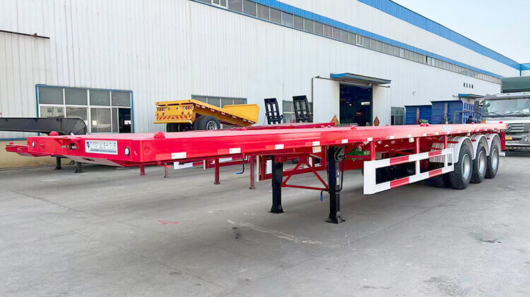 Tri Axle Container Flat Bed Trailer for Sale in Malawi