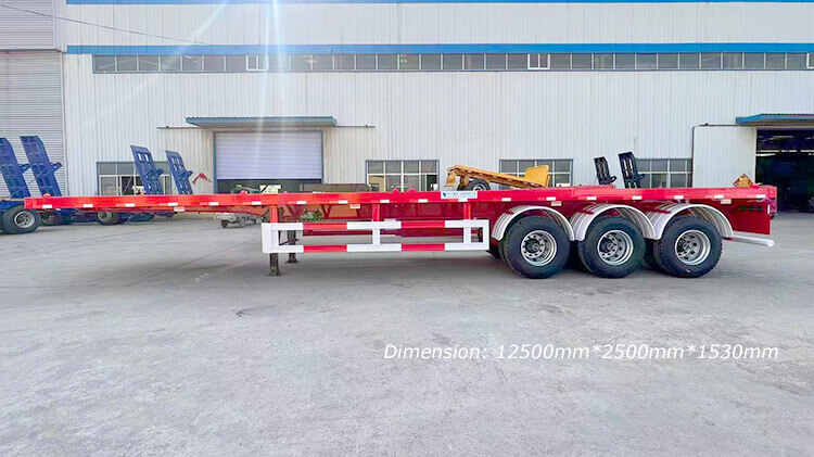 Tri Axle Container Flat Bed Trailer for Sale in Malawi
