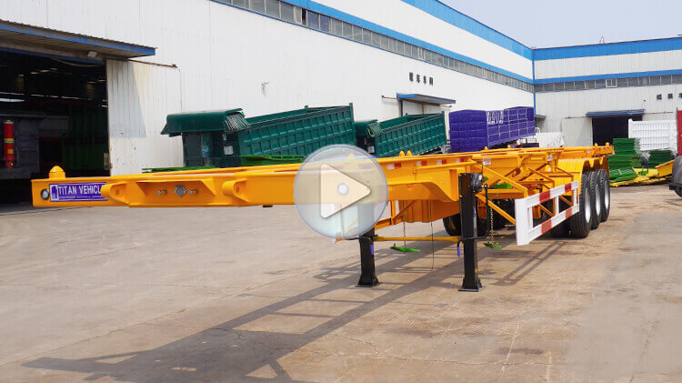 3 Axle 40ft 60ton Skeletal Trailer for Sale