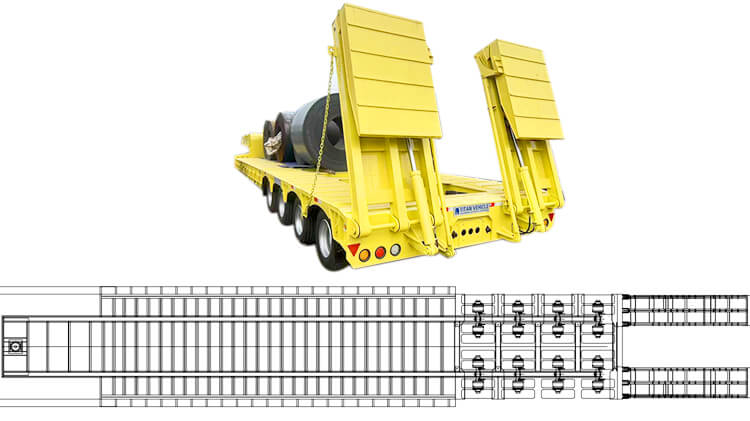 4 Line 8 Axle 150ton Low Bed Truck for Sale Price in Malawi