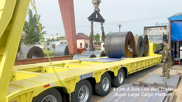 4 Line 8 Axle 150ton Low Bed Truck for Sale Price in Malawi