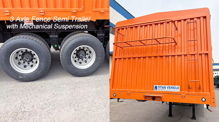 3 Axle 60ton Cargo Fence Trailer for Sale in Malawi