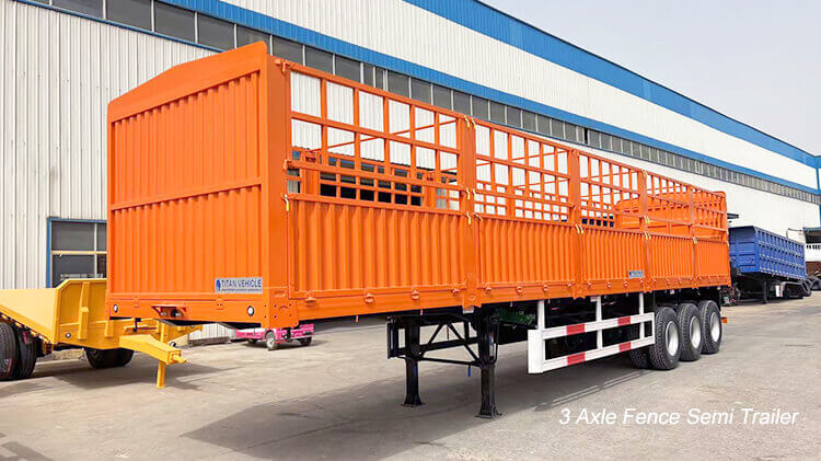 3 Axle 60ton Cargo Fence Trailer for Sale in Malawi