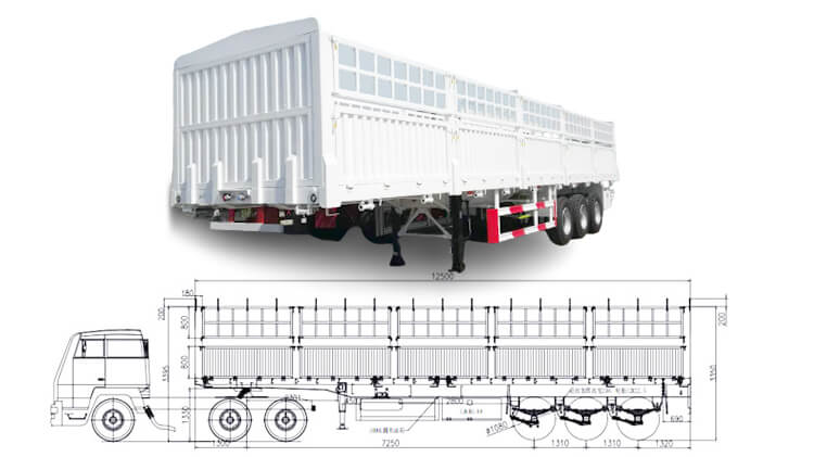 3 Axle 60ton Livestock Trailer for Sale Near Me in Malawi