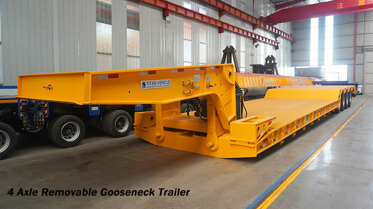 4 Axle 100ton Lowboy Trailer | Removable Gooseneck Trailer for Sale in Malawi