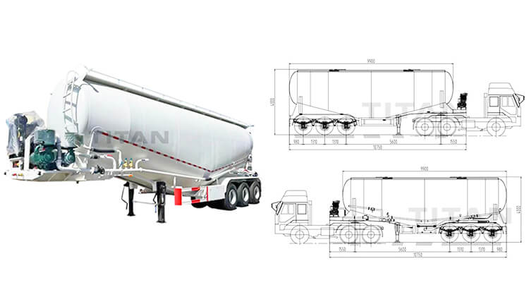 45 Cbm Dry Bulk Cement Tank Truck for Sale in Malawi