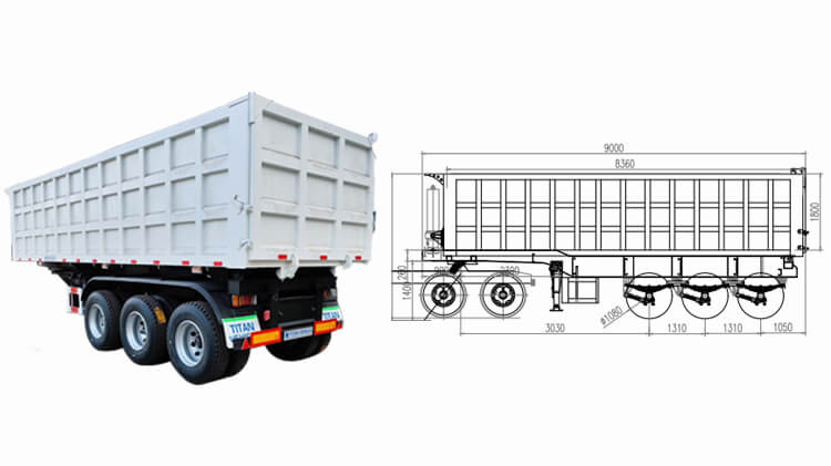 3 Axle Hydraulic Dump Trailer for Sale in Malawi