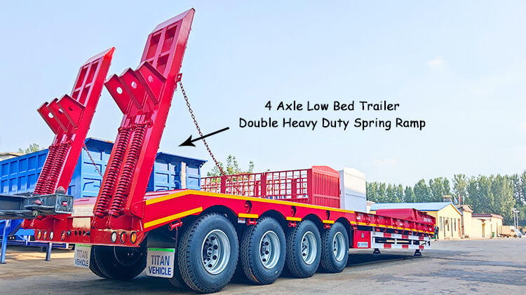 4 Axle Low Bed Trailer Truck | Truck Trailer Low Bed for Sale in Malawi