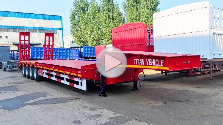 4 Axle Low Bed Trailer Truck | Truck Trailer Low Bed for Sale in Malawi
