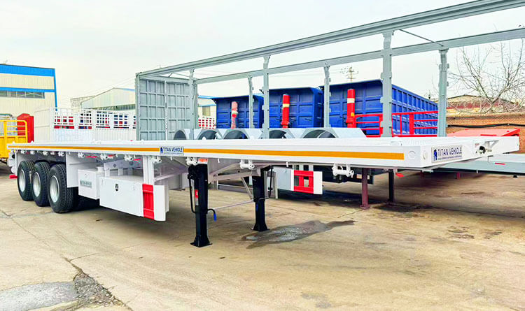 3 Axle Flatbed Tractor Trailer | Flatbed Truck Trailer for Sale in Malawi