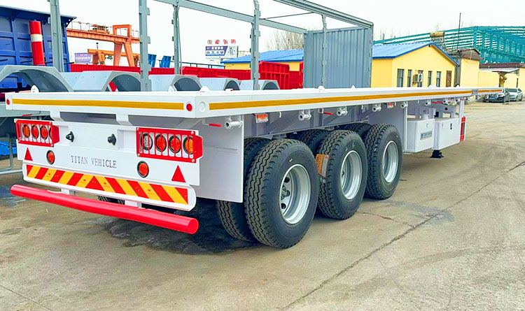 3 Axle Flatbed Tractor Trailer | Flatbed Truck Trailer for Sale in Malawi