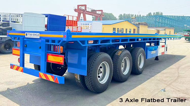 Tri Axle Semi Flatbed Trailer for Sale in Malawi
