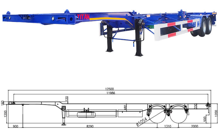 40ft Tri Axle Chassis | Container Trailer for Sale in Malawi