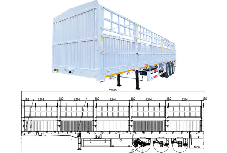 3 Axle Fence Semi Trailer for Sale in Malawi