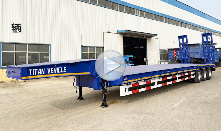 3 Axle 60 Ton Lowbed Semi Trailer for Sale in Malawi