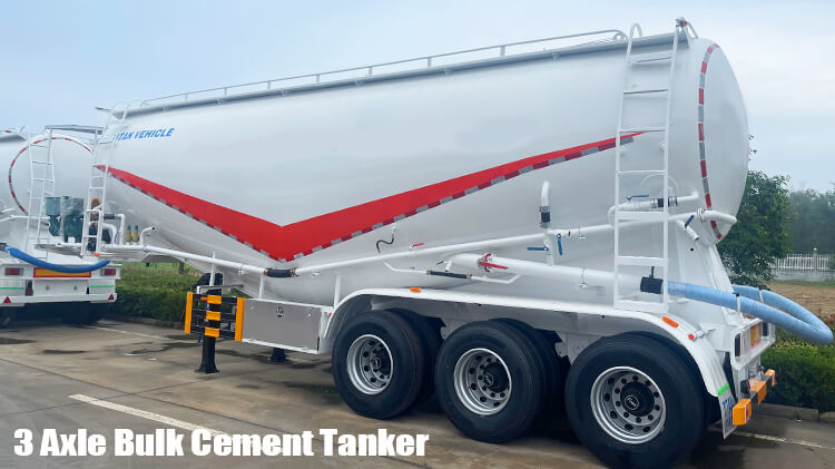 3 Axle Bulk Cement Tanker Trailer for Sale in Malawi
