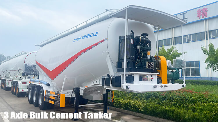 3 Axle Bulk Cement Tanker Trailer for Sale in Malawi