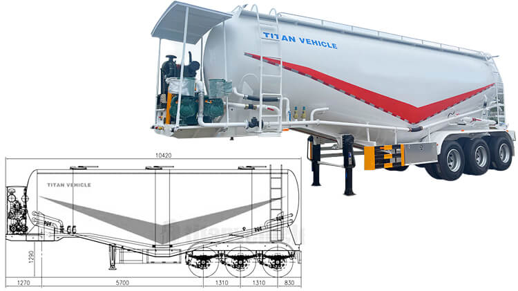 3 Axle Bulk Cement Tanker Trailer for Sale in Malawi