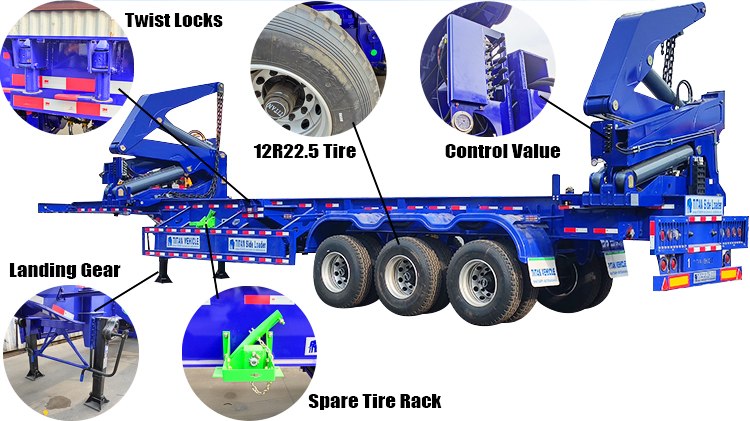 3 Axle 45 ton Container Sideloader Trailer for Sale in Malawi