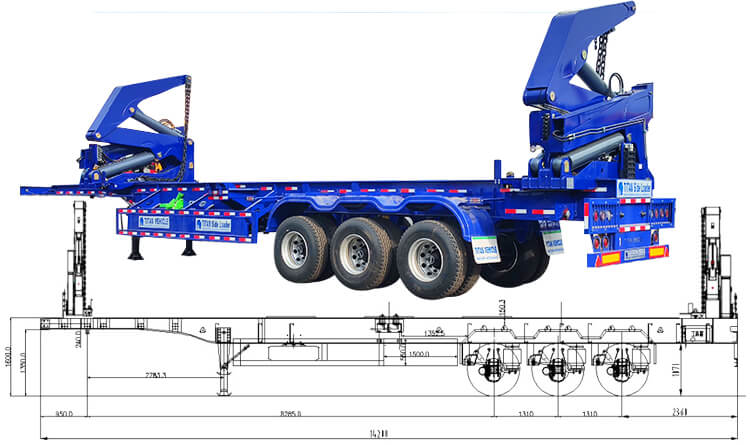 3 Axle 45 ton Container Sideloader Trailer for Sale in Malawi