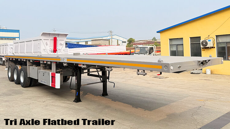 40 Ft Tri Axle Flatbed Truck Trailer for Sale in Malawi