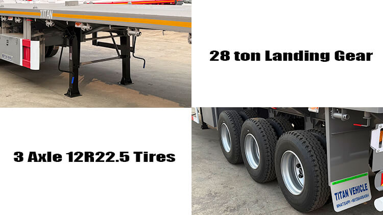 40 Ft Tri Axle Flatbed Truck Trailer for Sale in Malawi