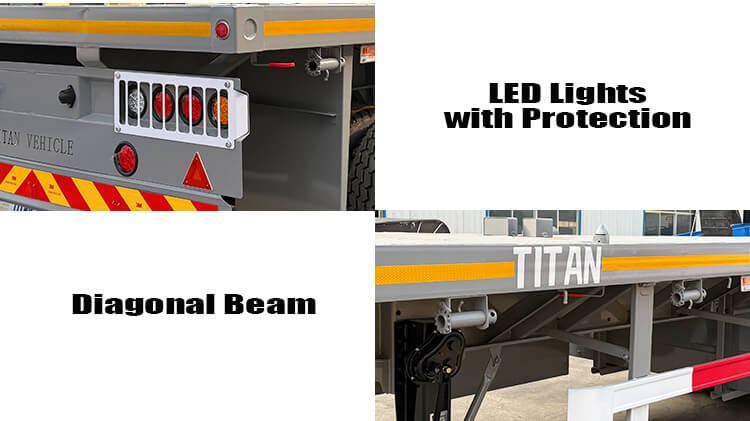 40 Ft Tri Axle Flatbed Truck Trailer for Sale in Malawi