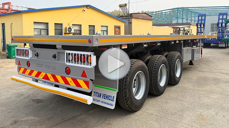 40 Ft Tri Axle Flatbed Truck Trailer for Sale in Malawi