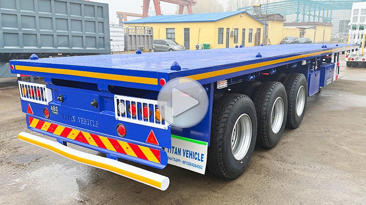 3 Axle Flatbed Semi Trailer | Flat Bed Trailers for Sale Near Me in Malawi