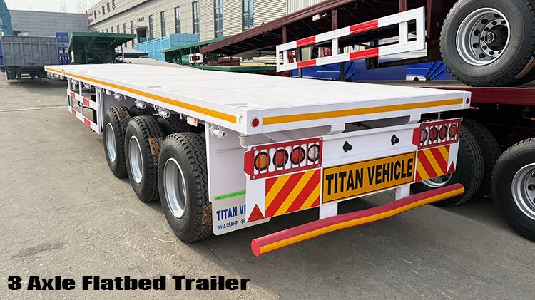 Heavy Duty 3 Axle Flatbed Trailer for Sale in Malawi