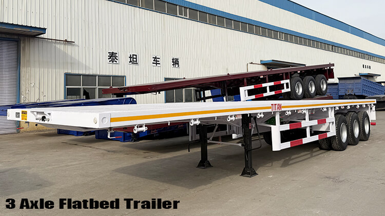 Heavy Duty 3 Axle Flatbed Trailer for Sale in Malawi