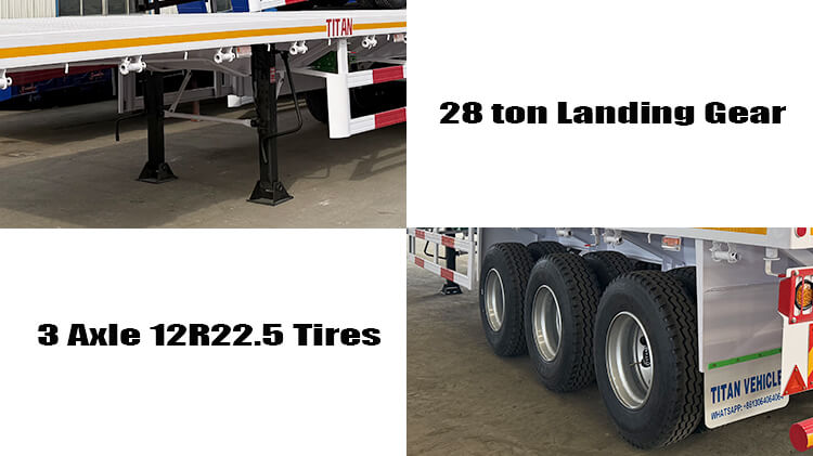 Heavy Duty 3 Axle Flatbed Trailer for Sale in Malawi