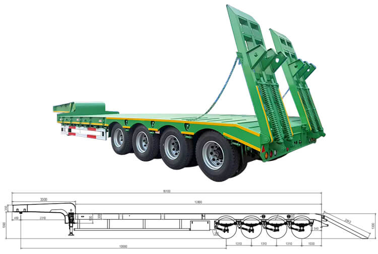 4 Axle Low Loader | Low Bed Semi Trailer for Sale in Malawi