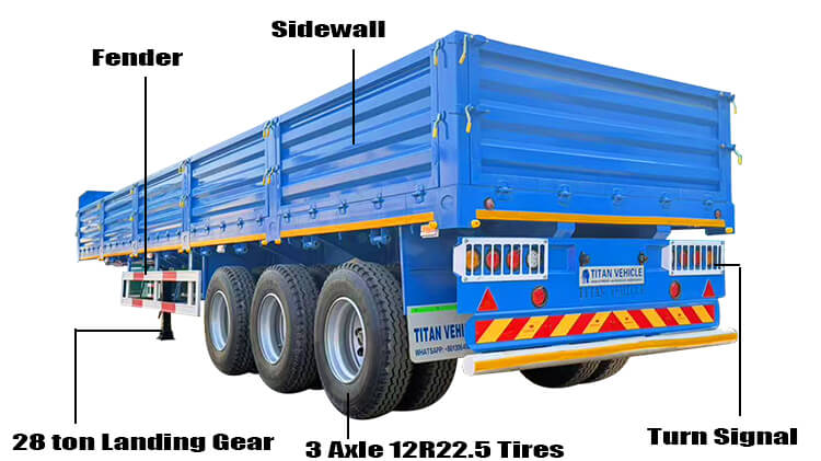 3 Axle Side Wall Trailer | Sideboard Trailer for Sale in Malawi