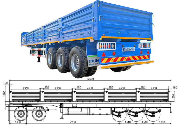 3 Axle Side Wall Trailer | Sideboard Trailer for Sale in Malawi