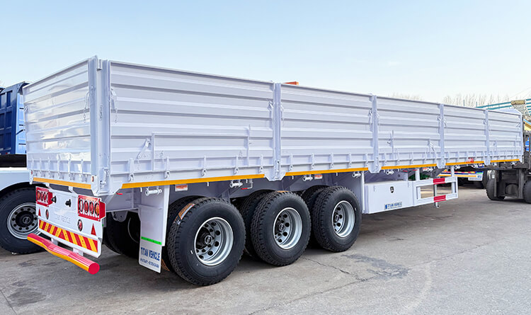 60 Ton Tri Axle Dropside Trailer for Sale | Drop Side Semi Trailer in Malawi