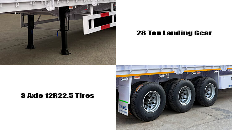 60 Ton Tri Axle Dropside Trailer for Sale | Drop Side Semi Trailer in Malawi