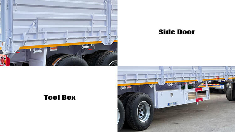 60 Ton Tri Axle Dropside Trailer for Sale | Drop Side Semi Trailer in Malawi