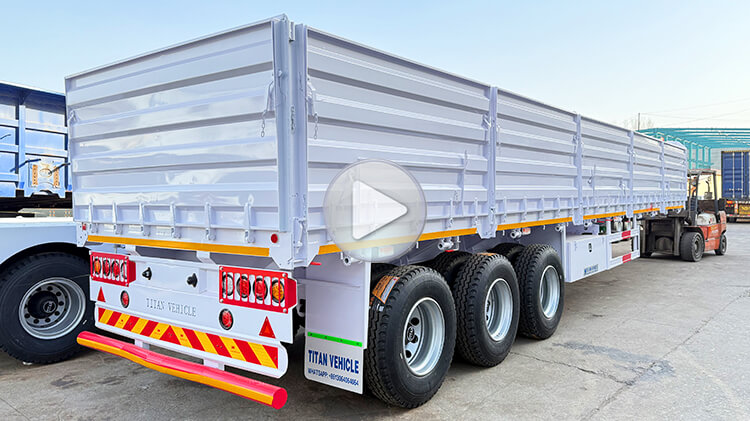 60 Ton Tri Axle Dropside Trailer for Sale | Drop Side Semi Trailer in Malawi